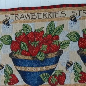 Vintage Summer Strawberry Table Runner